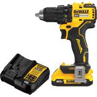 Ensemble de perceuse-visseuse sans fil et sans balai, Lithium-ion, 20 V, Mandrin 1/2" Les Fournitures Industrielles Méga