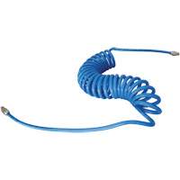 MAXAIR Coiled Hose, Air, 1/4" ID x 50' L, Polyurethane Les Fournitures Industrielles Méga