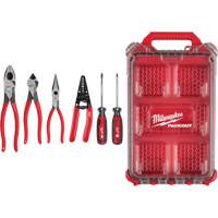 Dipped Grip Pliers, Wire Stripper & Cushion Grip Screwdrivers Set with PACKOUT Organizer Les Fournitures Industrielles Méga