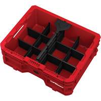 Bac &agrave; profil bas PACKOUT, 15" x 18-5/8" x 6-5/8", Noir/Rouge Les Fournitures Industrielles Méga