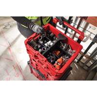 Bac &agrave; profil bas PACKOUT, 15" x 18-5/8" x 6-5/8", Noir/Rouge Les Fournitures Industrielles Méga