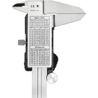 Digital Caliper, 0.0005" (0.01 mm) Resolution, 0" - 6" (0 mm - 150 mm) Range Les Fournitures Industrielles Méga