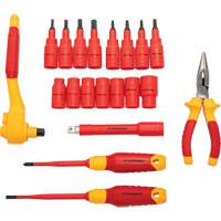 3/8" Drive VDE Insulated Tool Set, 1000 V, 20 Pcs Les Fournitures Industrielles Méga