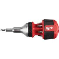 Tournevis compact &agrave; cliquet 8-en-1 &agrave; embouts multiples avec porte-embout de 1/4", Prise Coussin&eacute;e Les Fournitures Industrielles Méga