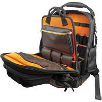 Sac &agrave; outils dorsal Tradesman Pro Tool Master, 11" lo x 13-1/2" la, Noir/Gris/Orange, Polyester Les Fournitures Industrielles Méga