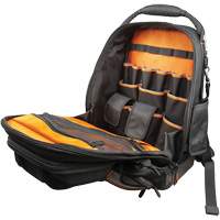 Sac &agrave; outils dorsal Tradesman Pro Tool Master, 11" lo x 13-1/2" la, Noir/Gris/Orange, Polyester Les Fournitures Industrielles Méga