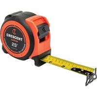 CONTROLTOUCH Self Centering Tape Measure, 1-3/16" x 25', 1/16" Graduations Les Fournitures Industrielles Méga