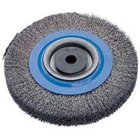 Brosses rotatives &agrave; fils torsad&eacute;s d'&eacute;tabli, 6" dia., Fils 0,0118", Arbre 1/2" - 1-1/4" Les Fournitures Industrielles Méga