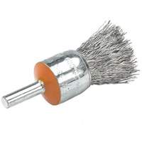 Mounted End Brush with Crimped Wires, 1/2", 0.01" Fill, 1/4" Shank Les Fournitures Industrielles Méga