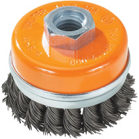 Knot-Twisted Wire Cup Brush, 5" Dia. x 5/8"-11 Arbor Les Fournitures Industrielles Méga