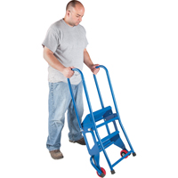 Portable Folding Ladder, 2 Steps, Perforated, 20" High Les Fournitures Industrielles Méga