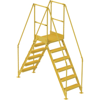 Crossover Ladder, 92" Overall Span, 60" H x 24" D, 24" Step Width Les Fournitures Industrielles Méga