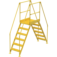 Crossover Ladder, 104" Overall Span, 60" H x 36" D, 24" Step Width Les Fournitures Industrielles Méga