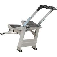 Tilt & Roll Step Stool Ladder, 2 Steps, 23" x 21" x 34.50" High Les Fournitures Industrielles Méga