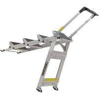 Tilt & Roll Step Stool Ladder, 4 Steps, 44.25" x 22.13" x 59" High Les Fournitures Industrielles Méga