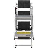 Tilt & Roll Step Stool Ladder, 4 Steps, 44.25" x 22.13" x 59" High Les Fournitures Industrielles Méga
