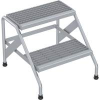 Escabeau en aluminium, 2 marche(s), 22-13/16" la x 24-9/16" lo x 20" h, Capacit&eacute; 500 lb Les Fournitures Industrielles Méga
