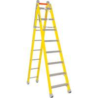 Step to Straight Ladder, 13.8', Fibreglass, 375 lbs., CSA Grade 1AA Les Fournitures Industrielles Méga
