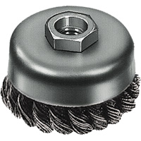 Knot Wire Cup Brush, 3" Dia. x 5/8"-11 Arbor Les Fournitures Industrielles Méga
