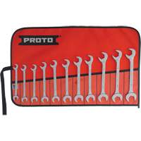 11-Piece Angled Open-End Wrench Set, Polished Les Fournitures Industrielles Méga