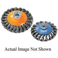 Knot-Twisted Wire Saucer Cup Brush, 6" Dia. x 5/8"-11 Arbor Les Fournitures Industrielles Méga