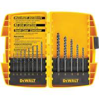 Black & Gold Drill Bit Set, 13 Pieces, High Speed Steel Les Fournitures Industrielles Méga