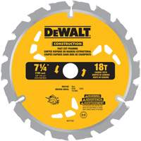 Fast Cut Framing Carbide-Tipped Saw Blade, 7-1/4", 18 Teeth, Wood Use Les Fournitures Industrielles Méga