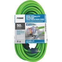 Neon Flex&reg; High Visibility Extension Cord, Outdoor, SJTW, 12/3 AWG, 15 A, 50' Les Fournitures Industrielles Méga