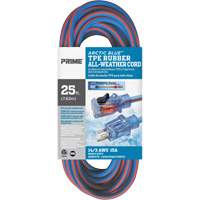 Arctic Blue Extension Cord, All-Weather, SJEOW, 14/3 AWG, 15 A, 25' Les Fournitures Industrielles Méga