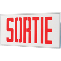Enseignes sortie Stella - Sortie, DEL, &agrave; raccordement fixe, 17-1/2" lo x 18-1/2" la, Français Les Fournitures Industrielles Méga