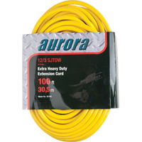 Vinyl Extension Cord with Light Indicator, Outdoor, SJTOW, 12/3 AWG, 15 A, 100' Les Fournitures Industrielles Méga