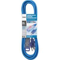 Glacier Flex Engine Block Heater Cord, All-Weather, SJTW, 16/3 AWG, 13 A, 3 Outlet(s), 15' Les Fournitures Industrielles Méga
