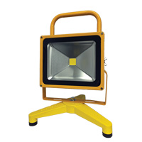 Rechargeable And Portable Floodlights, LED, 30 W, 3000 Lumens, Aluminum Housing Les Fournitures Industrielles Méga