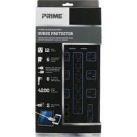 Limiteurs de surtension avec chargeur USB, 12 Prises, 4200 J, 1875 W, Cordon 6' Les Fournitures Industrielles Méga