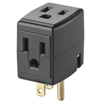 Grounded Triple Cube, 3 Outlet(s), None, 15 Amps, 1875 W, 125 V Les Fournitures Industrielles Méga