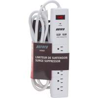 Limiteur de surtension avec chargeur USB, 6 Prises, 1200 J, 1875 W, Cordon 6' Les Fournitures Industrielles Méga