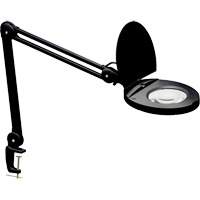 Lampe loupe ajustable, Dioptrie 3, Ampoule DEL, Bras de 47", Pinces serre-joints, Noir Les Fournitures Industrielles Méga