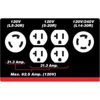 G&eacute;n&eacute;ratrice &agrave; essence &agrave; d&eacute;marreur &eacute;lectrique, 10000 W de surtension, 7500 W nominale, 120 V/240 V, R&eacute;servoir de 25 L Les Fournitures Industrielles Méga