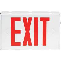 Exit Sign, LED, Battery Operated/Hardwired, 12-1/5" L x 7-1/2" W, English Les Fournitures Industrielles Méga