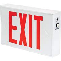Exit Sign, LED, Battery Operated/Hardwired, 12-1/5" L x 7-1/2" W, English Les Fournitures Industrielles Méga