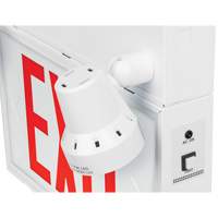 Exit Sign with Security Lights, LED, Battery Operated/Hardwired, 12-1/10" L x 11" W, English Les Fournitures Industrielles Méga