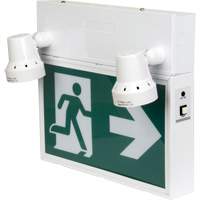 Running Man Sign with Security Lights, LED, Battery Operated/Hardwired, 12-1/10" L x 11" W, Pictogram Les Fournitures Industrielles Méga