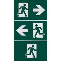 Running Man Sign with Security Lights, LED, Battery Operated/Hardwired, 12-1/10" L x 11" W, Pictogram Les Fournitures Industrielles Méga