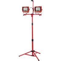 Twin Work Light with Tripod, LED, 40 W, 6000 Lumens, Aluminum Housing Les Fournitures Industrielles Méga