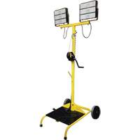 Chariot &agrave; lampe Beacon978 avec treuil, DEL, 150 W, 22500 lumens, Boîtier en Aluminium Les Fournitures Industrielles Méga