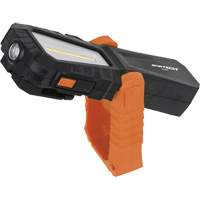 Lampe de travail COB rechargeable avec base pivotante magn&eacute;tique, DEL, 240 lumens, Boîtier en Plastique Les Fournitures Industrielles Méga