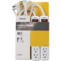 Bloc multiprise paquet de 2, 6 Prise(s), 3', 15 A, 1875 W, 125 V Les Fournitures Industrielles Méga