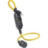Cordon avec disjoncteur diff&eacute;rentiel (DDFT) &agrave; r&eacute;armement automatique, 120 V, 20 A, Cordon de 3' Les Fournitures Industrielles Méga