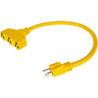 Extension Power Adapter, Outdoor, STOW, 12/3 AWG, 15 A, 3 Outlet(s), 2' Les Fournitures Industrielles Méga