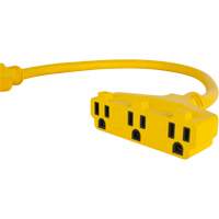 Extension Power Adapter, Outdoor, STOW, 12/3 AWG, 15 A, 3 Outlet(s), 2' Les Fournitures Industrielles Méga